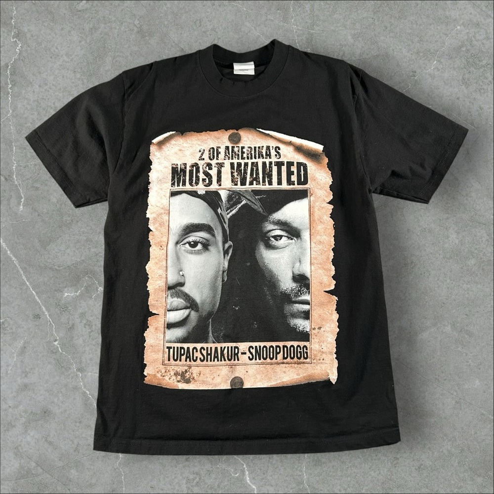 Vintage Tupac Snoop Dog Shirt Mens Large Black Y2K 90s‎ Rap Tee Most Wanted Rare